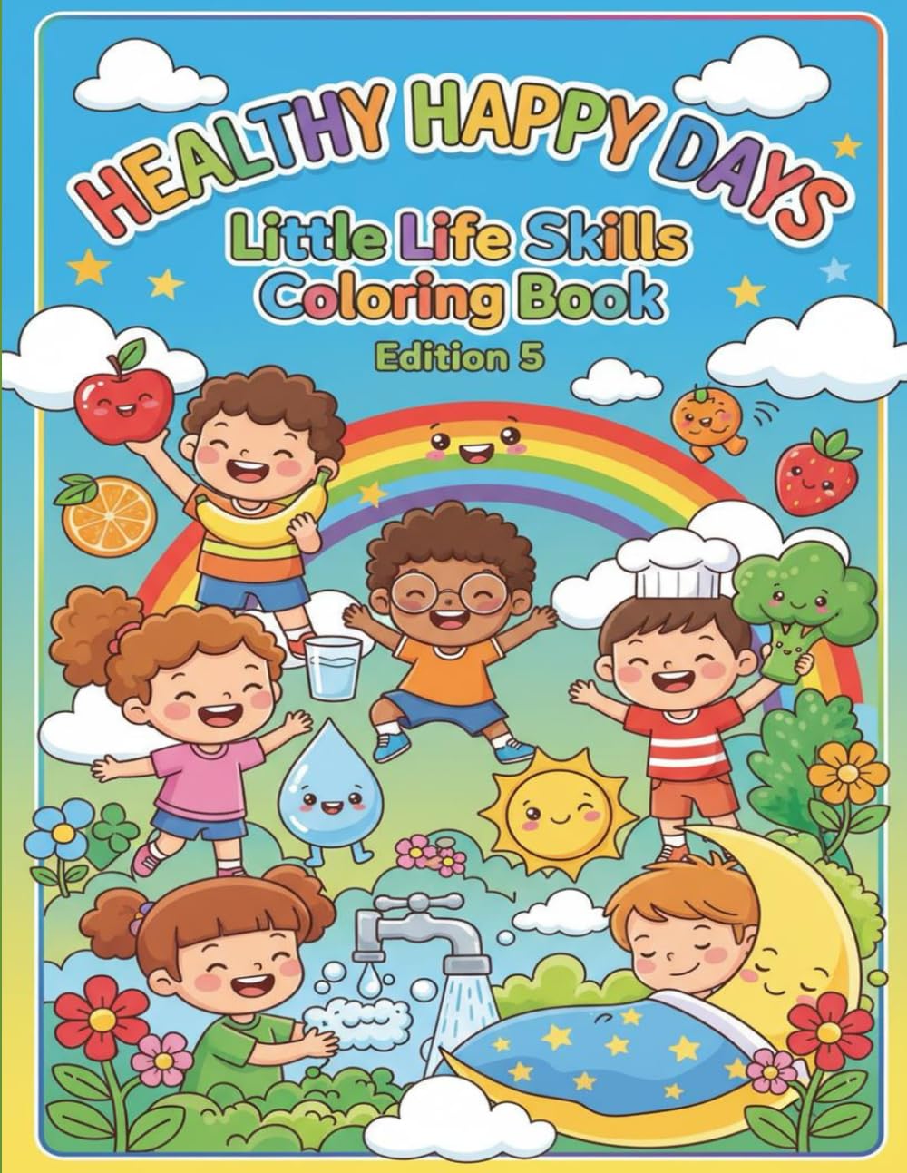 Healthy Happy Days!: A Fun Coloring Book About Healthy Habits (Little Life Skills Coloring Book Series)