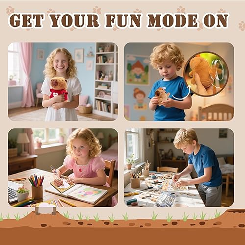 Miniatura 6 de Capybara - Regalos de peluche para niñas y niños de 4 5 6 7 8 9 10 años o más, juguetes Capybara con animales de peluche, llavero, juguete de agua,