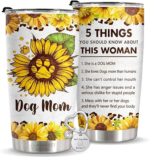 Regalos de Navidad para mujeres amantes de los perros, vaso de acero inoxidable de 20 onzas, regalos de cumpleaños para ella, regalos para la mejor