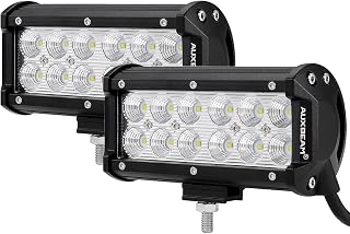 Auxbeam LED Light Bar 7In 36W Flood Off Road Driving Lights LED Work Lights | Easy to Install, IP67 Waterproof, Night Driving LED Pods for Jeep Off-Road SUV Truck Car ATVs Boats (2 PCS)