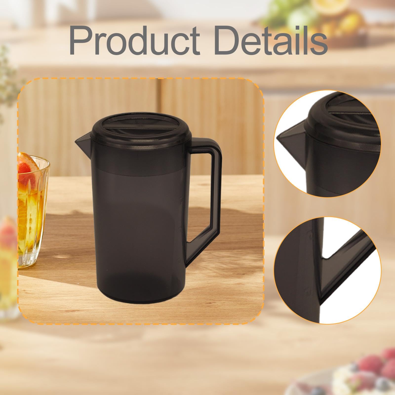 Dispensador de Bebidas, Jarra portátil para Uso en Cocina y Barbacoa, MarrÓn, Individual
