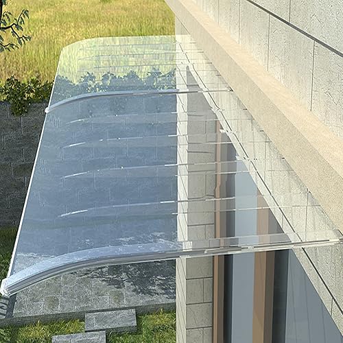 Toldo invisible para ventana, toldo para puerta, puerta delantera al aire libre, cubierta de policarbonato para puerta superior, protección UV