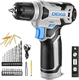 DEKOPRO 8V Cordless Drill, Drill Set with 3/8