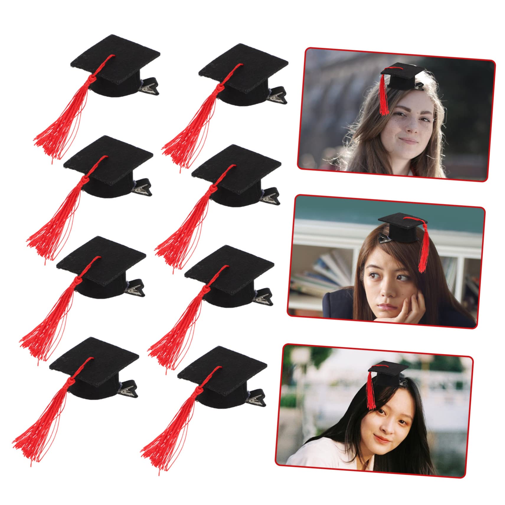 LABRIMP 8 Pezzi Fermagli per Decorativi Forma Cappello Laurea per Feste Laurea Accessori per Foto e Divertimento Sicuri e Fashion per Laureati e Amici