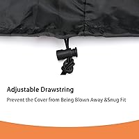 Vista 5 de Cubierta de tambor de 55 galones con cordón, cubierta de tambor ajustable elástica para barril, barril de lluvia universal, protección para todo