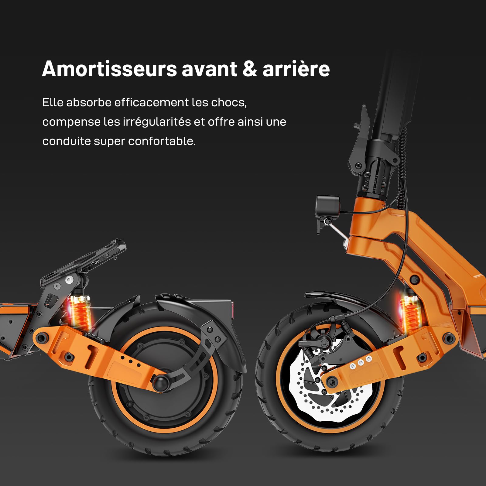 RCB D7/D7 Pro (Ultra) Trottinette Électrique Adulte,NFC/Clignotants/APP, Pente 26%, Moteur 500W Pic 1600W, Autonomie 80-130KM, Batterie 20.8-27Ah, Pneus Gel Auto-Réparants 10 Pouces