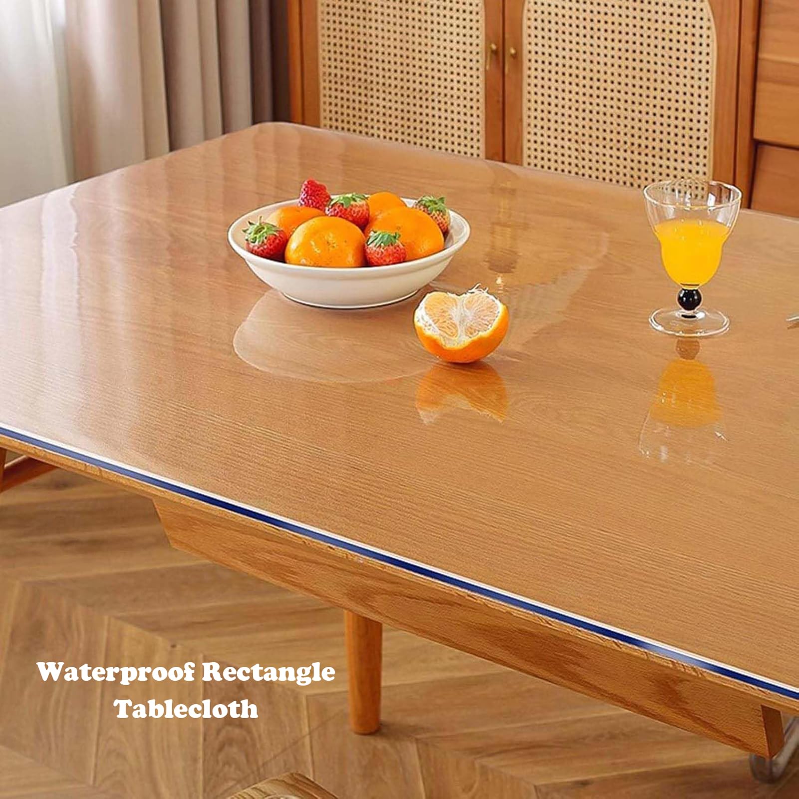 Tovagliola lavabile in plastica trasparente tovaglia rettangolare impermeabile spessa copertina trasparente mobili pellicola protettiva per la sala da pranzo in cucina.