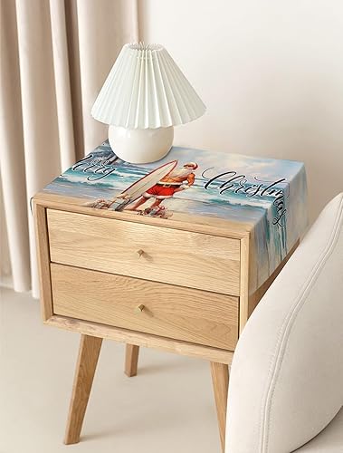 Miniatura 5 de Camino de mesa de verano de Navidad de 36 pulgadas, corto, de lino de algodón, cocina, comedor, mesa de café, decoración de tocador, camino de mesa