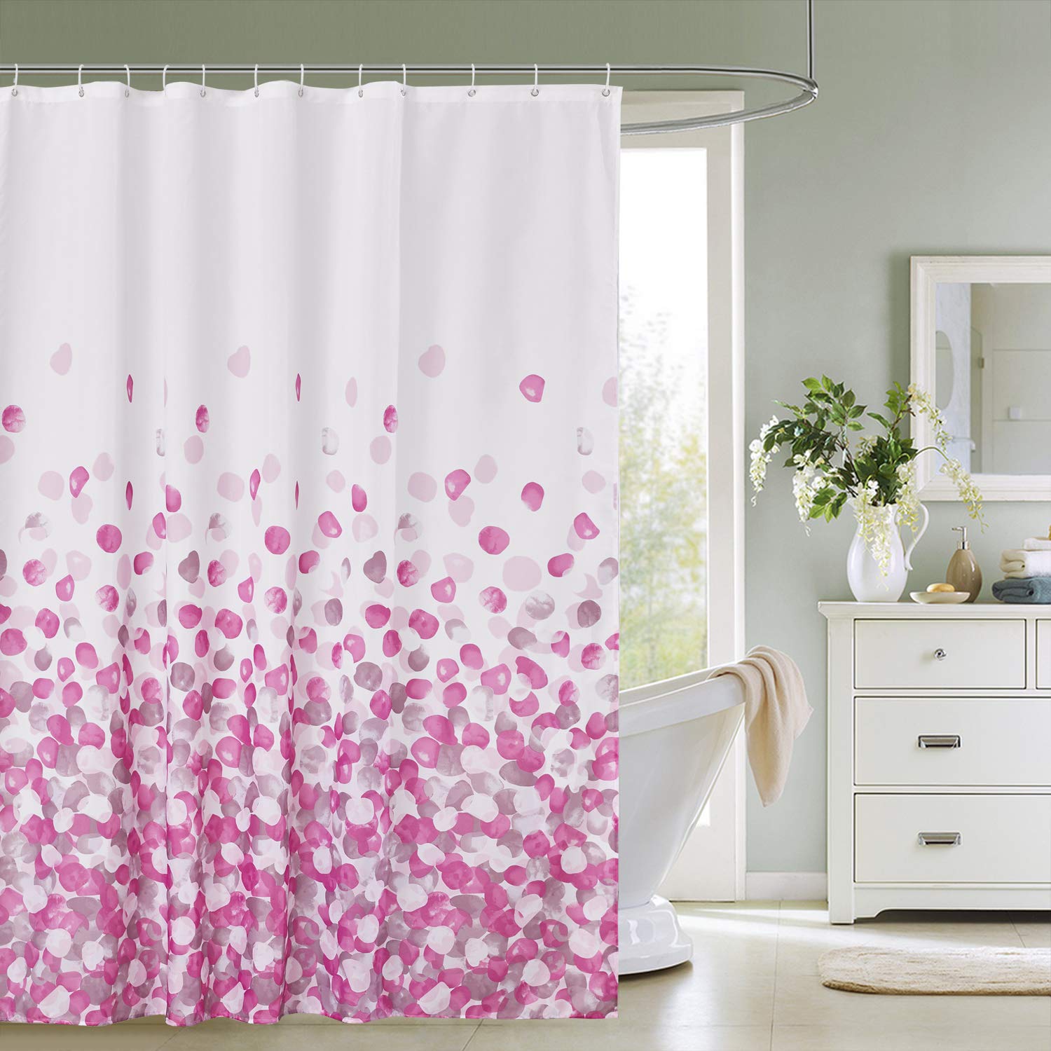 WedDecor Bathroom Shower Curtain Waterproof Mould Free Mildew Resistant