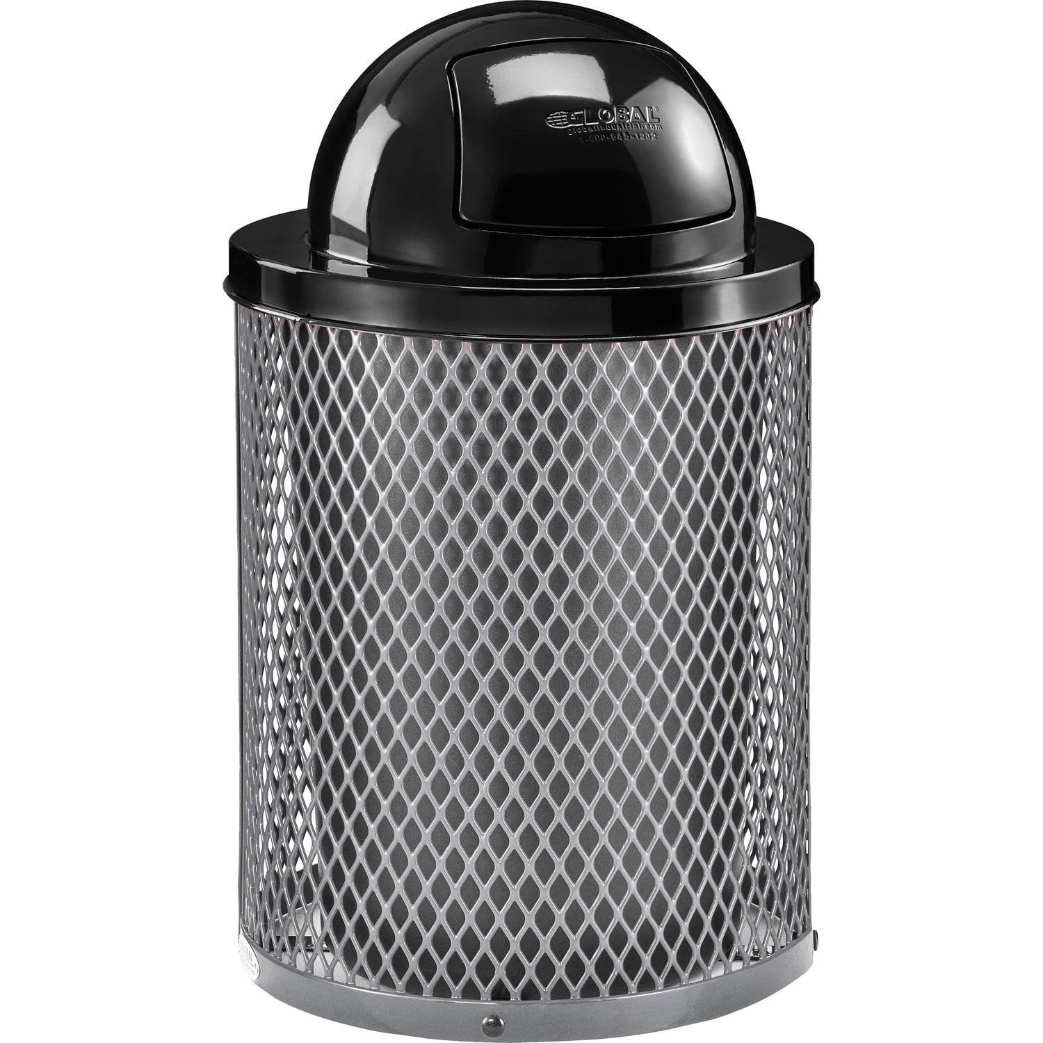 Global Industrial Gray / 36 Gallon / Industrial Trash, Recycling & Compost