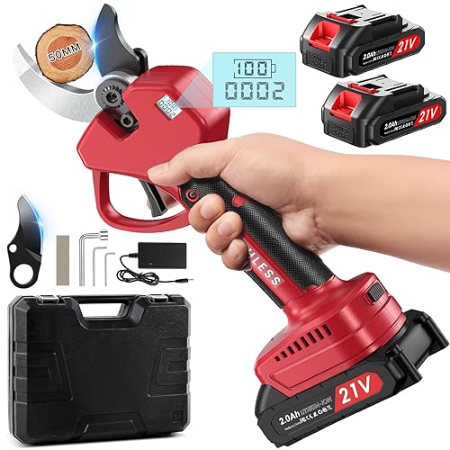 Sécateur Électrique Sans fil, 50mm Secateur Electrique, Sécateur électrique avec