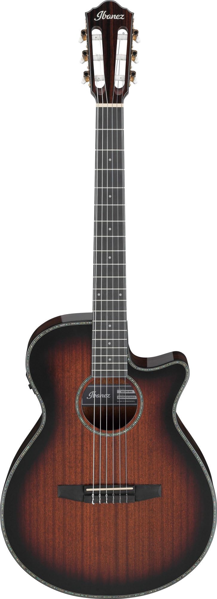 Ibanez AEG74N Mahogany Sunburst High Gloss Electro-Acoustic Classical Guitar