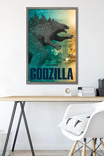 Vista 32 de Trends International Godzilla vs Kong - Póster de pared Godzilla, 34 pulgadas de largo x 22.4 W, versión premium sin marco
