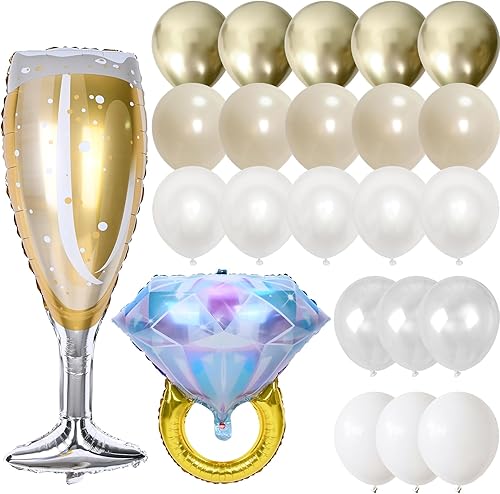 Miniatura 11 de Globos de Doble Relleno Blanco Perla y Rosa, 50 piezas Globos de Látex de Doble Relleno Blanco Arena Perla Rosa Retro Polvoriento para Mujeres y