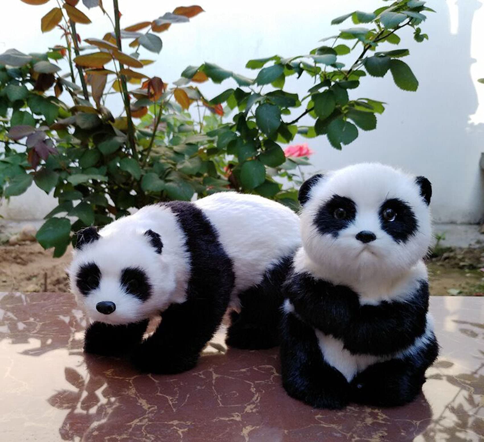 Simulation Cute Fake Animal Model Lifelike flutty Panda Bear Plush, Soft Stuffed Animal Decoration