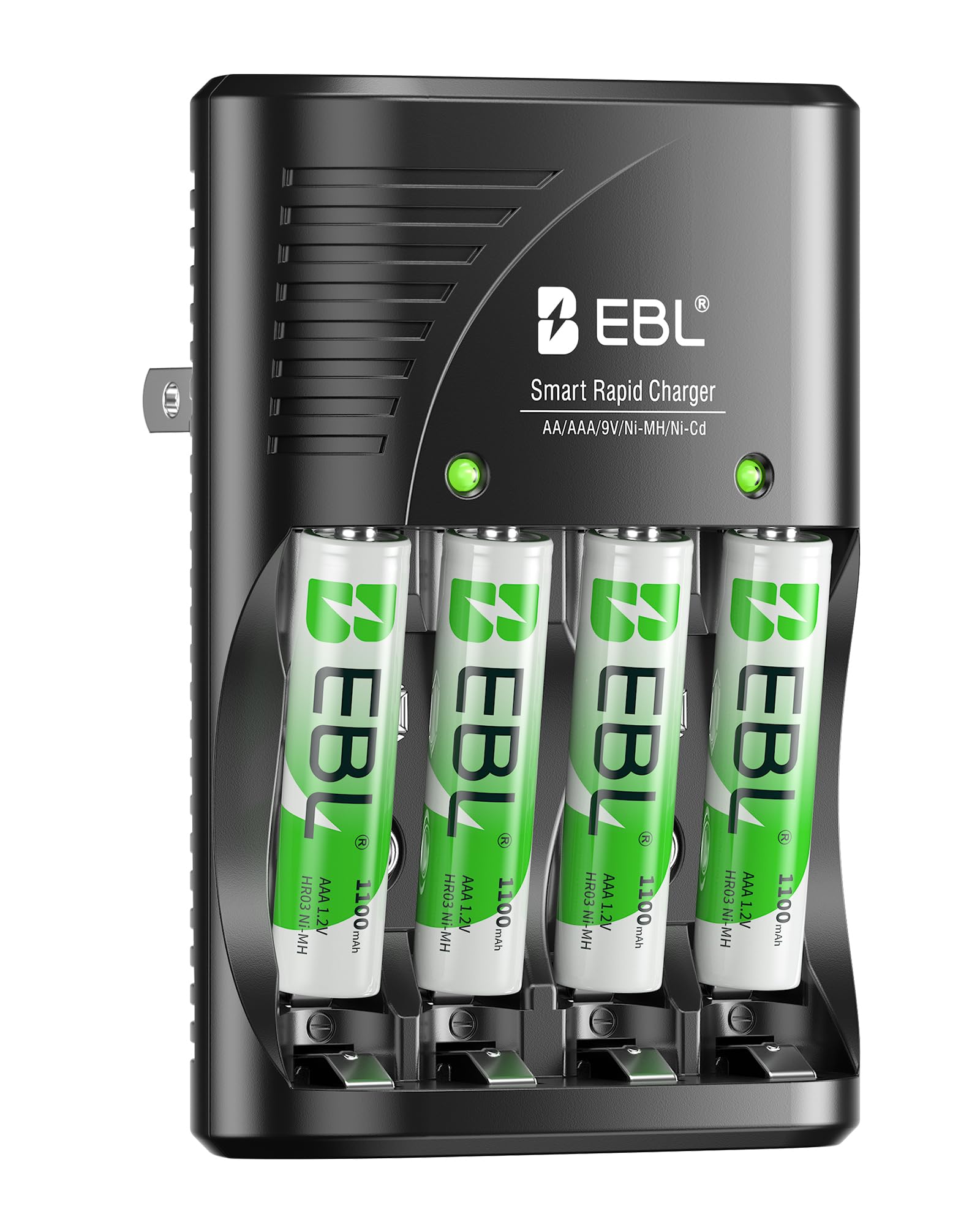 EBL Rechargeable AAA Batteries with Charger