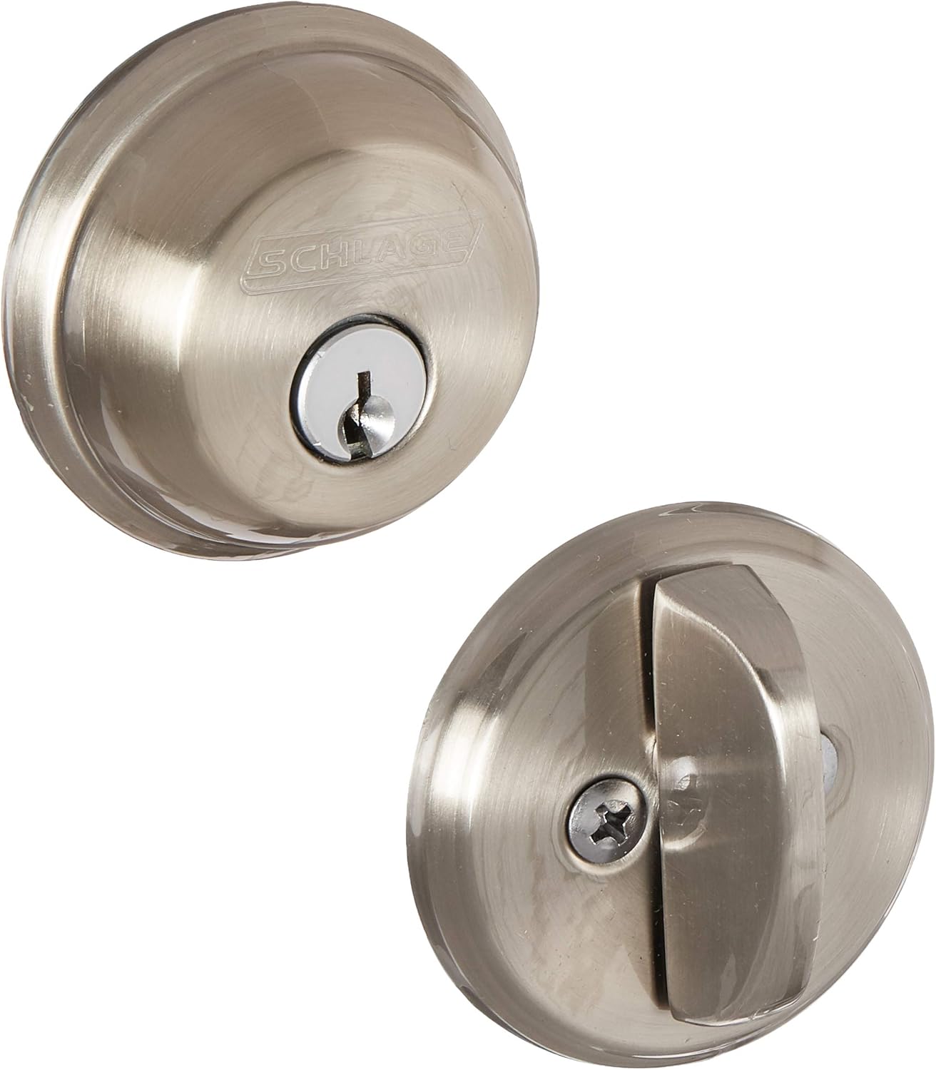 Schlage B60619T Satin Nickel B Series Deadbolt Single Cyl. Deadbolt