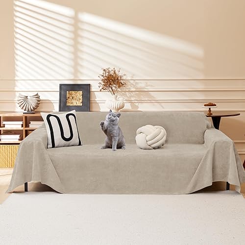 Miniatura 14 de Funda para sofá de 2 a 3 cojines, funda antideslizante de felpilla para sofá seccional, fundas de sofá, lavables, protector de muebles para mascotas