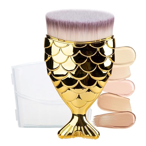 Miniatura 8 de UNIMEIX Cepillo de protección solar para rostro Kabuki Brush Aplicador de protector solar para niños, brochas de maquillaje para base líquida,