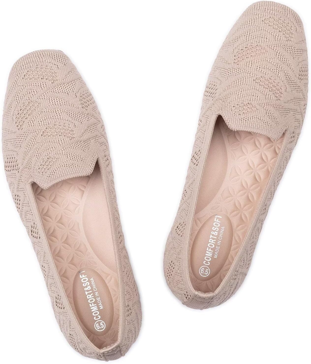 Frank Mully Women's Loafer Flats Square Toe Comfortable Office Work Shoes, Cute Penny Loafer Slip On Walking Driving Shoes