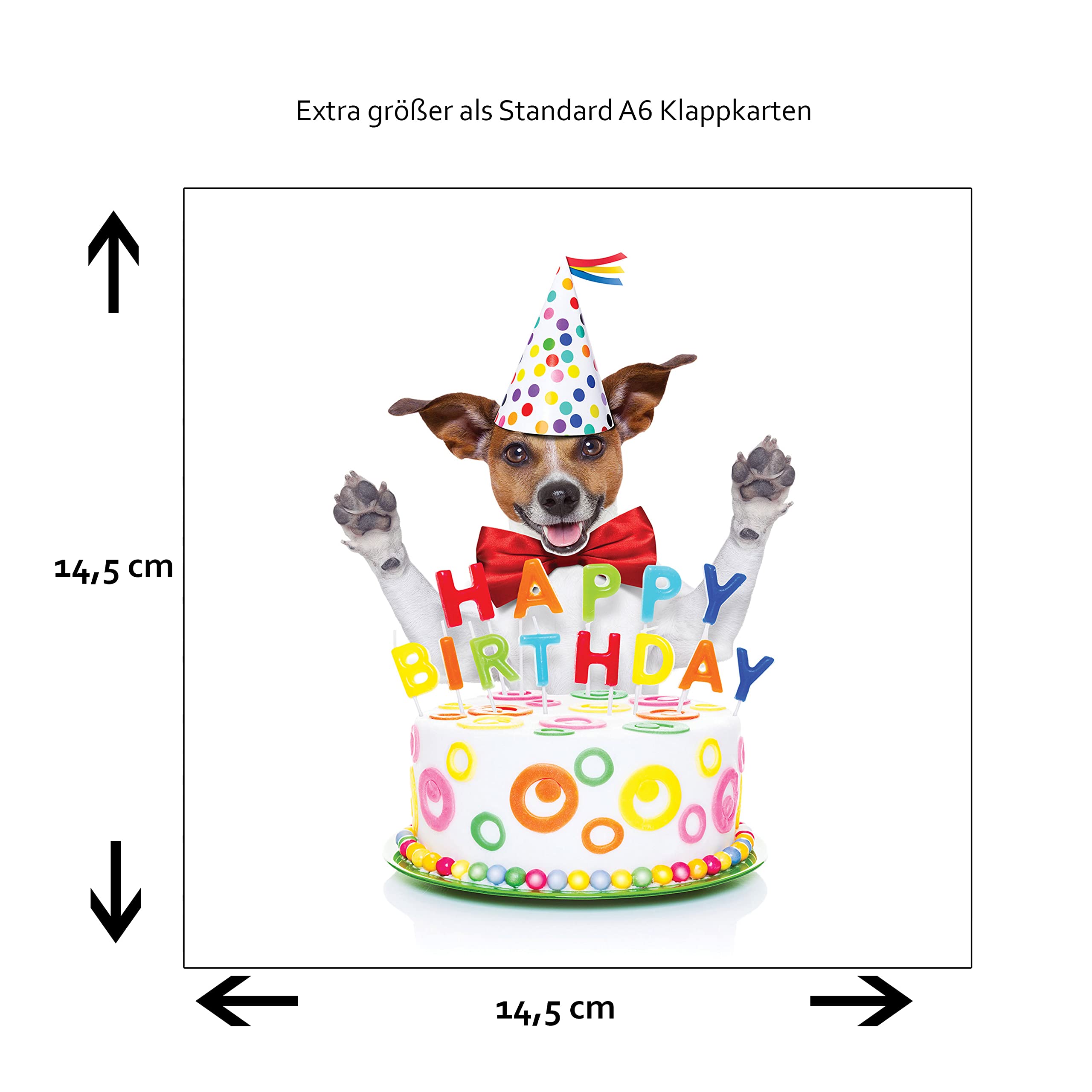 Lustige Geburtstagskarte Mit Französischer Bulldogge – „This Is My Excited Face“ | 15,5 X 15,5 Cm, Innen Leer