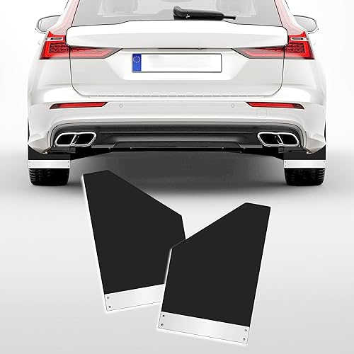 Miniatura 7 de 2 solapas de barro para automóvil, protector flexible para guardabarros de automóvil, protectores contra salpicaduras con reflectores, accesorios