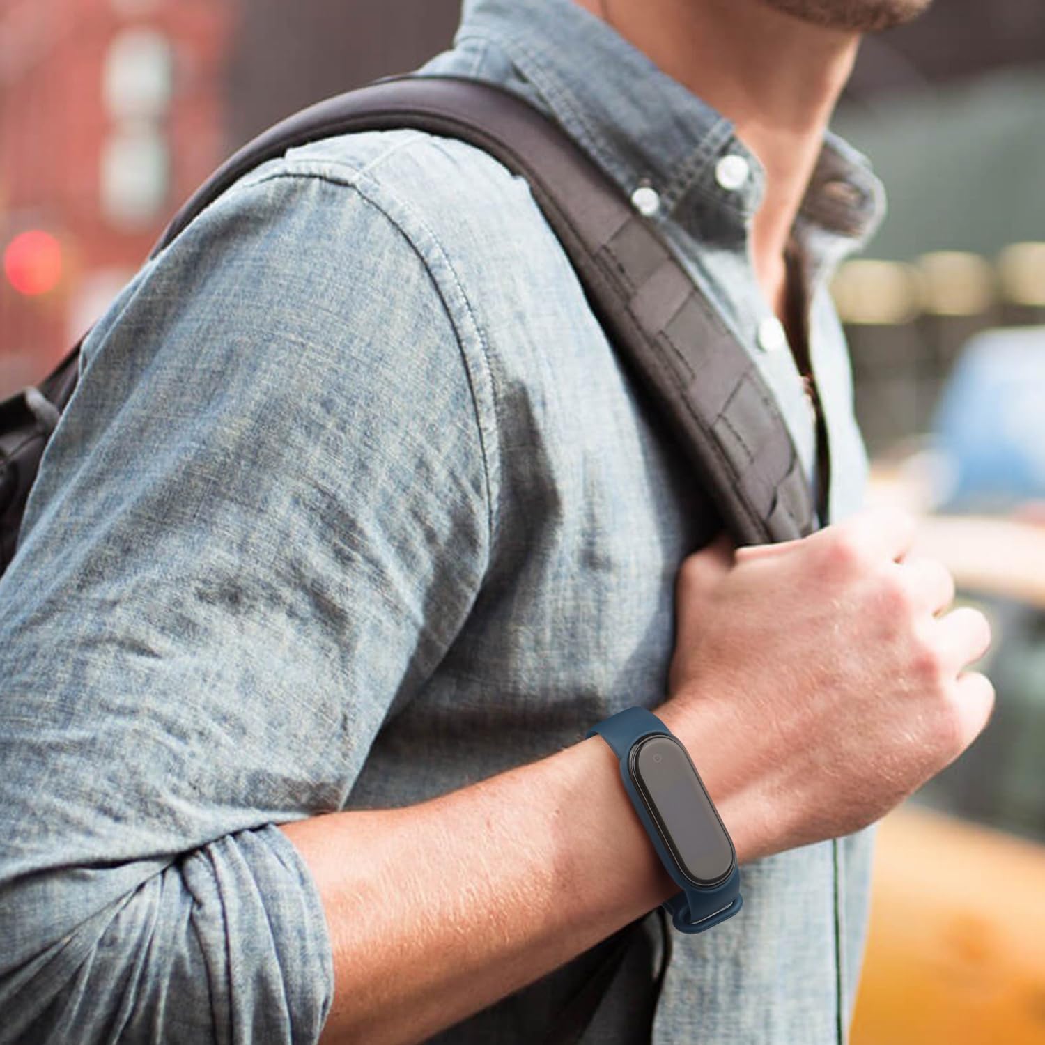 3 Pack Bands for Xiaomi Mi Band 4 & Mi Band 3 Strap, Soft Silicone Replacement Sport Bands Bracelet Strap for Xiaomi Mi Band 4 & 3 Fitness Tracker Black+Abyss Blue+Blue Gray image 6 of 6 B0C85LPGFY