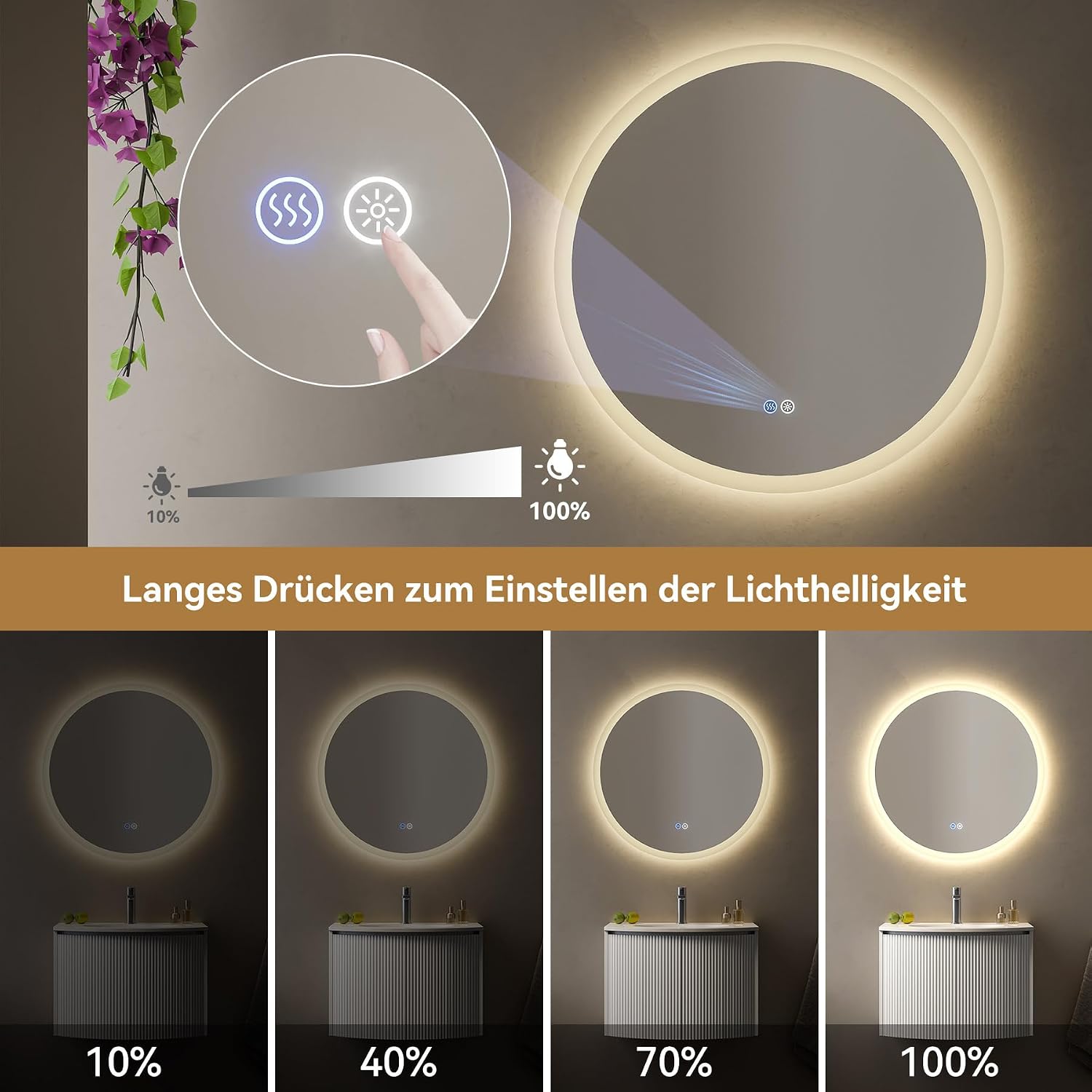 Adjusting LED light brightness