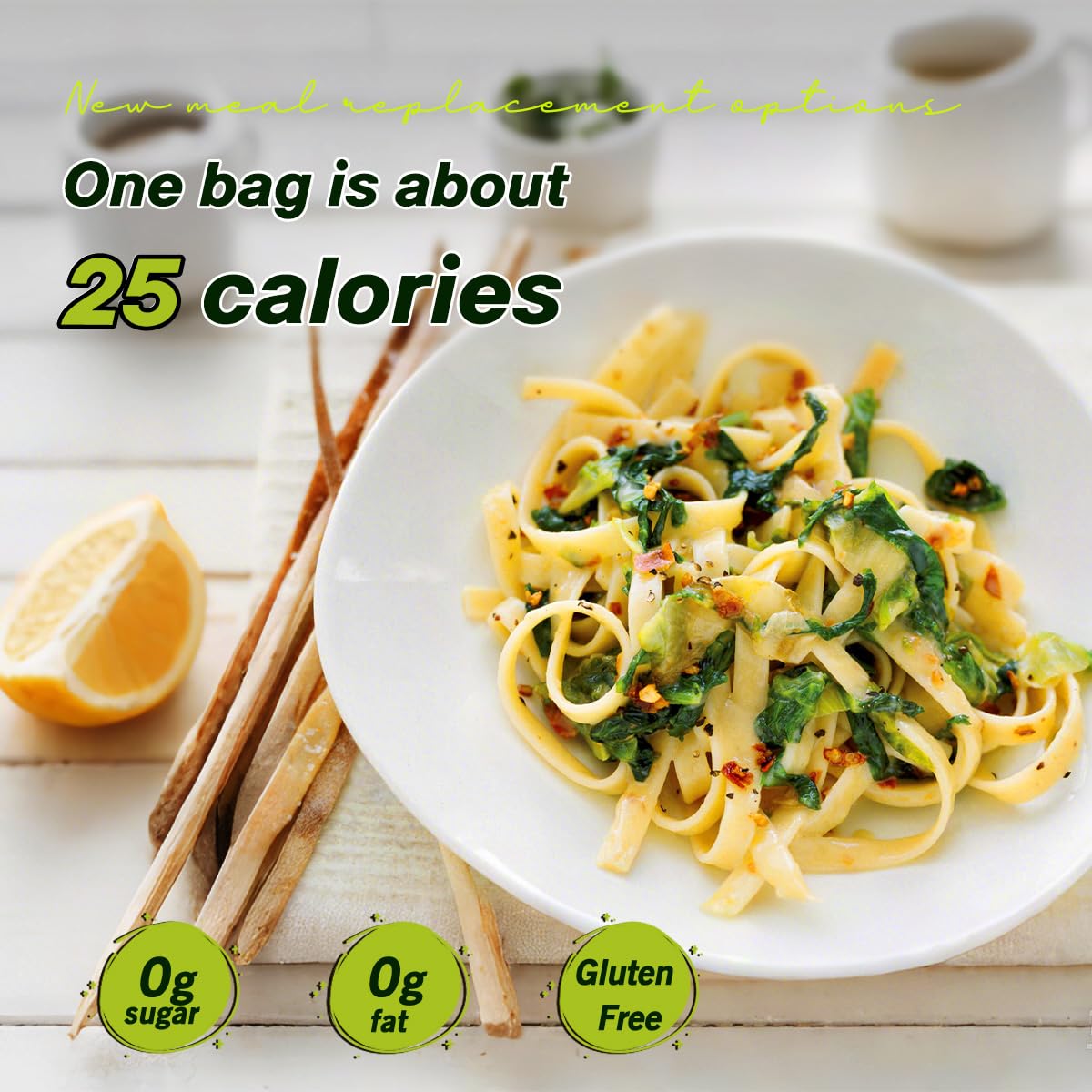 MOKI Wide Konjac Oat Fiber Noodles,Shirataki Thai Fettuccine,12 Pack Low-Calorie Shirataki Pasta, Keto & Paleo-Friendly, Low-Gluten, Vegan,Low-Carb,0-Fat, Oat Flavor from Thailand (42.36 oz,1200g)