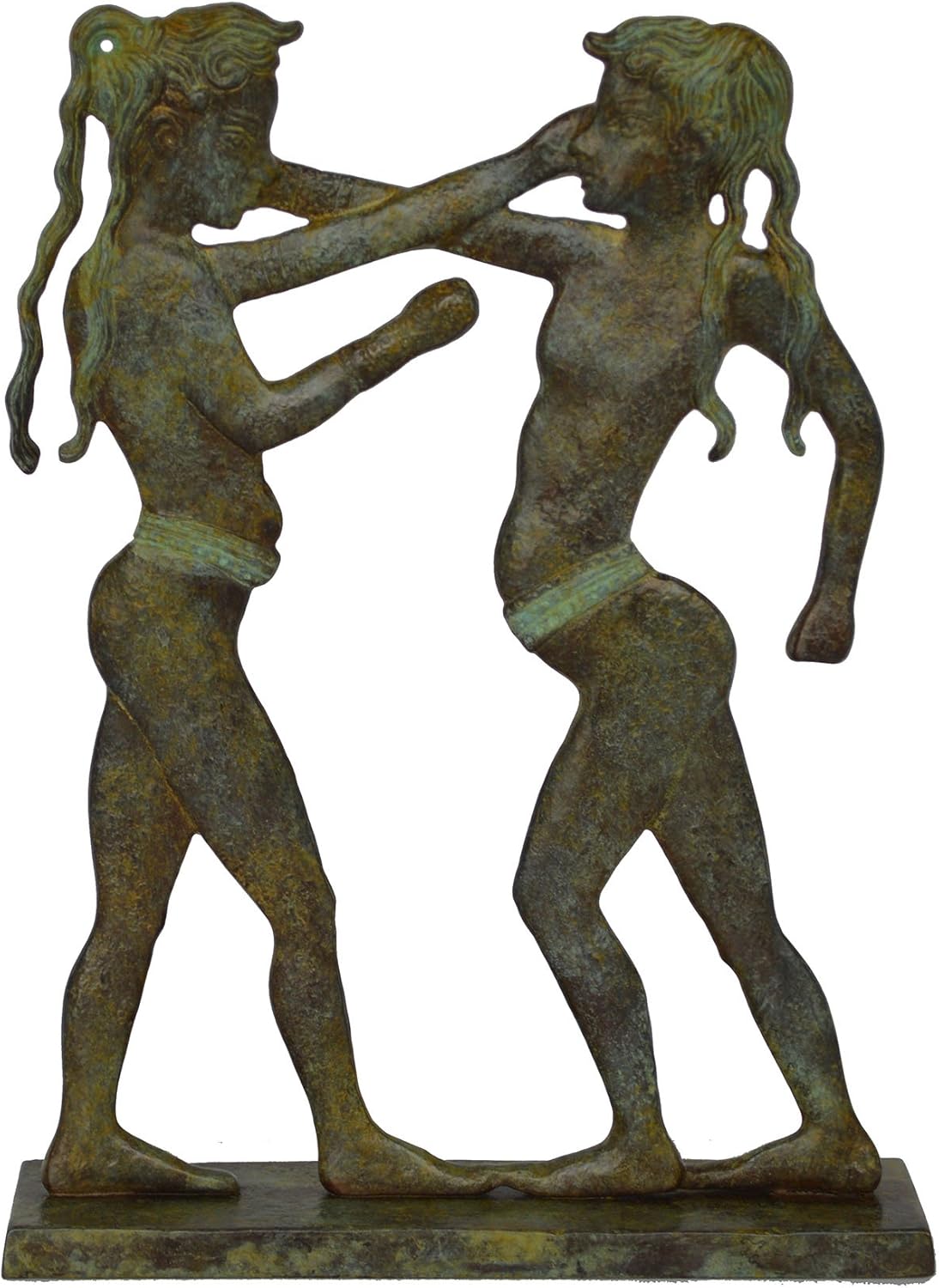 Minoan Youths Boxing Bronze Sculpture - Santorini Thera fresco 16th century BCE