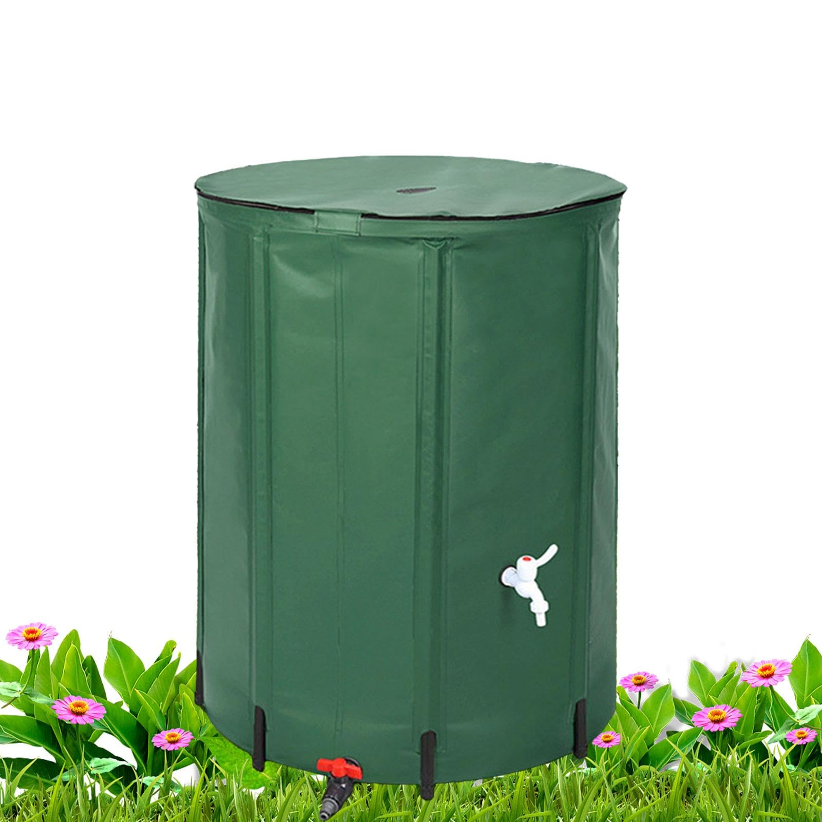 Barril de Lluvia,Barril de Recogida de Agua de Lluvia,Barriles de Lluvia | Plegables de PVC de 26 galones | Colector de Agua de Lluvia portátil, contenedor de Agua, Tanque de Almacenamiento de Agua co