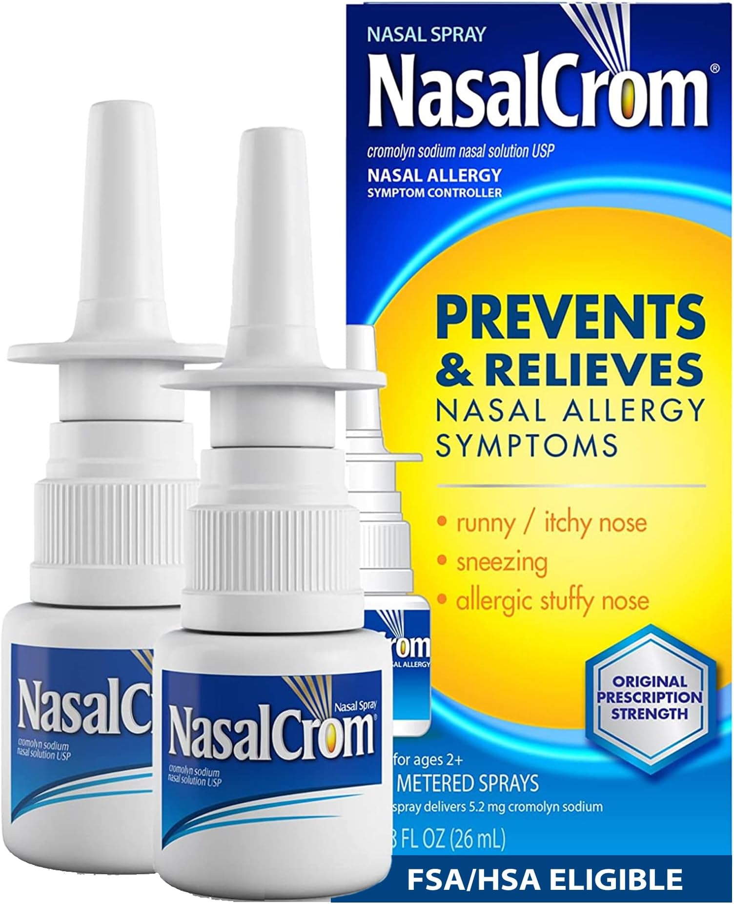 Nasal Spray Allergy Symptom Controller | 200 Sprays | .88 FL OZ (2 Pack)