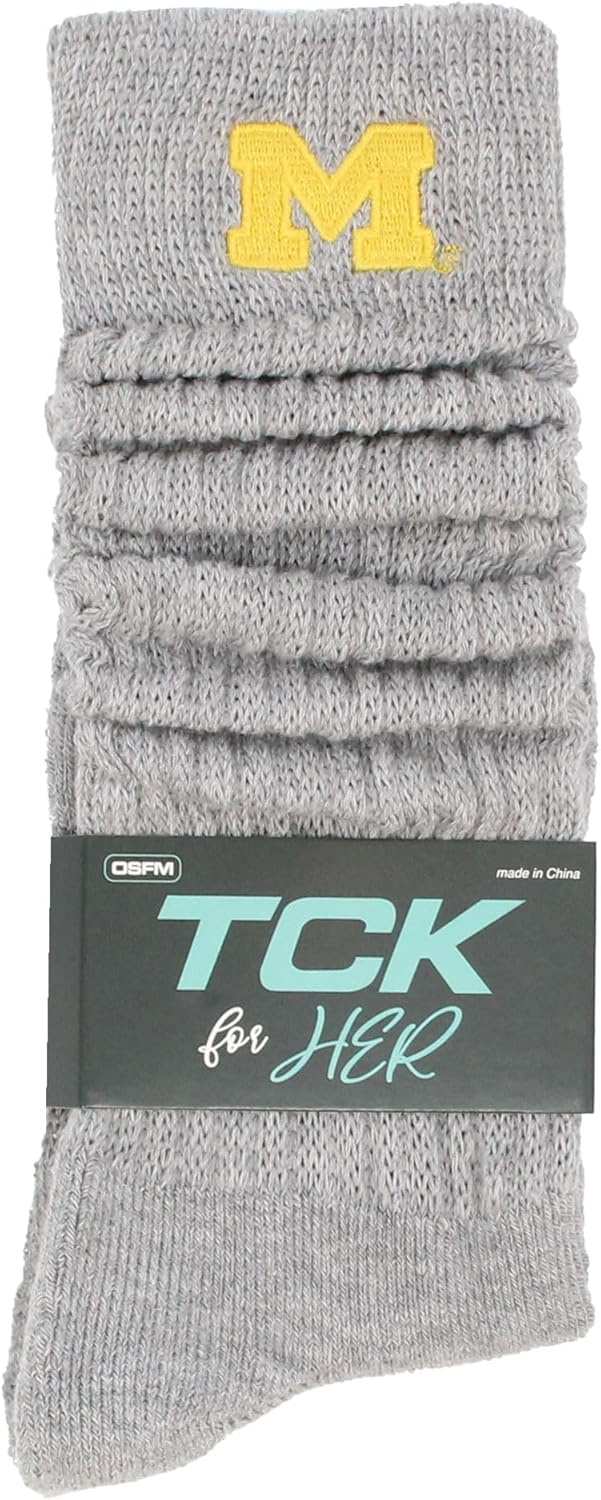 TCK NCAA College Slouch Socks Womens, Cozy, Lounge Scrunch Sock for Women - Image 4