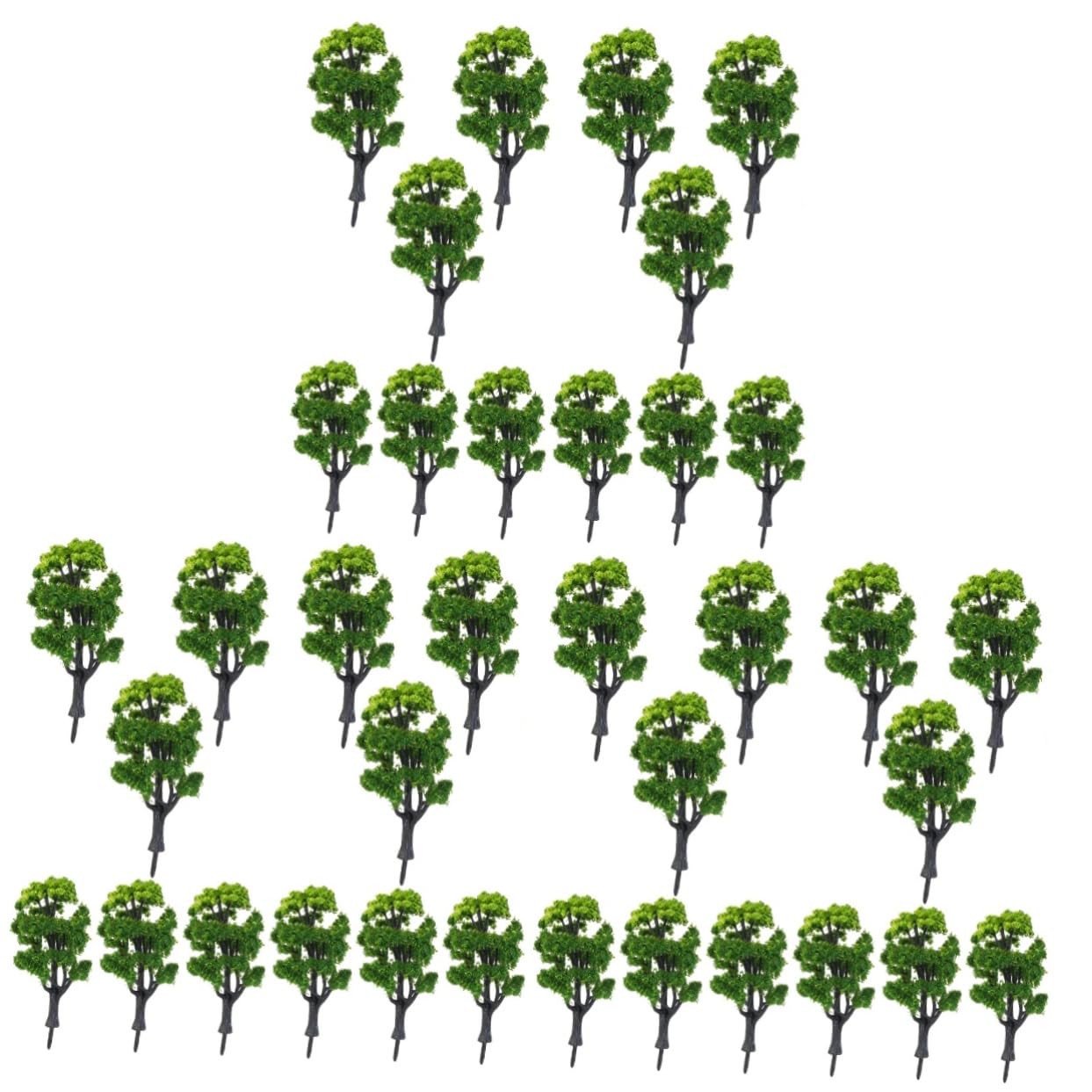 ABOOFAN 3 Set Di Alberi Di Simulazione Per Modellismo Ferroviario in Scala 1:50 Verdi Per Scenari Decorativi 12 Pezzi*3