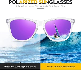 Polarized Sunglasses for Men Women Retro Mirror Lens Driving Fishing UV400 Protection