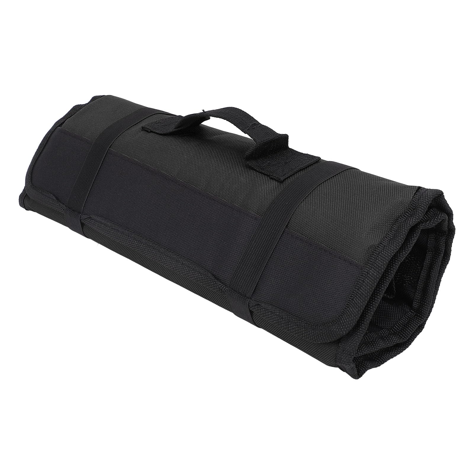Generic Chef Knife Case Long Term Use Sturdy Holders Bag for Home Kitchen Travel Camping, Dust Proof Forks and Protector, Canvas 22.4x14.0in (Black)