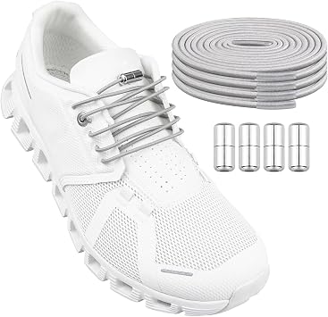 Endoto 2 Pairs Elastic Shoe laces for ON Cloud, No Tie Stretchy Bungee Replacement Shoelaces Strings for Shoes