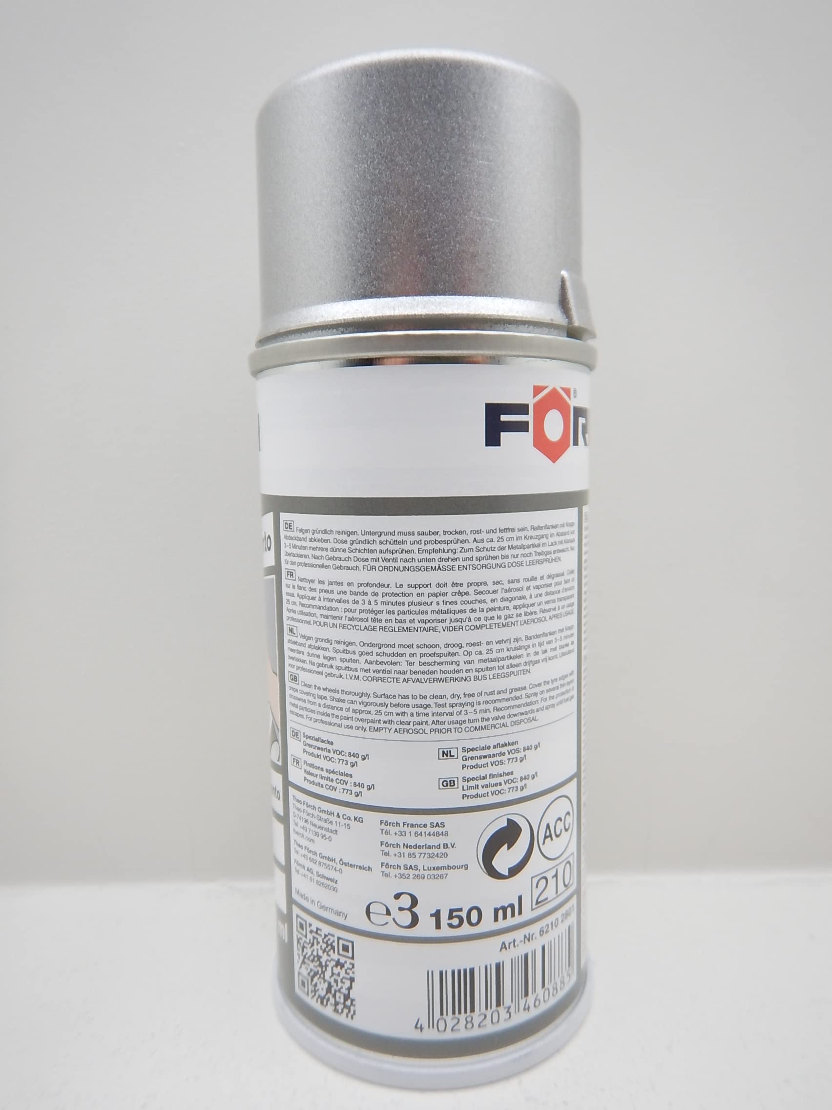 FELGENLACK LACK FELGE ALUFELGEN ARGENTO SILBER LACKSPRAY SPRAY FARBE 150ML (6)