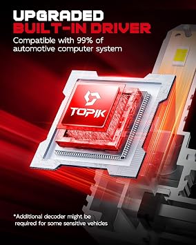 TOPIK T6 2026 Upgraded H11 9005 Bulbs Combo, 60000LM | 1:1 Size Easy Installation 9005 H11 Driving Light Bulbs, Plug-N-Play 10 Years Long Lifespan Pack of 4