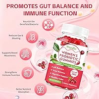 Vista 2 de Women Probiotic Gummies, Sugar Free Cranberry Flavor Supports Feminine pH Balance, Vaginal Health, Odor Control, Yeast Balance Digestive &