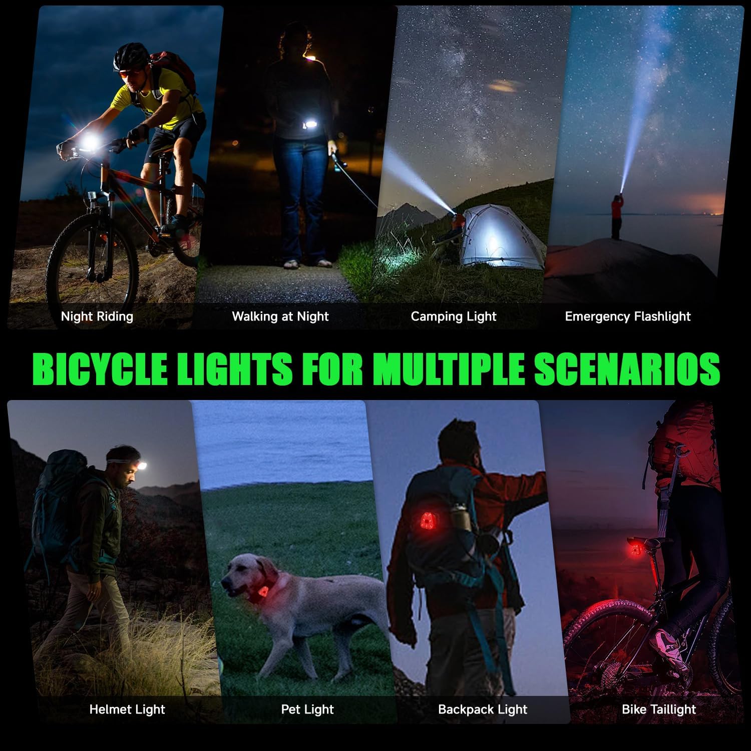 Bike Lights for Night Riding, 3000 Lumens Super Bright LED Headlight and Back Taillight Set, 5+5 Mode 5000mAh USB-C Rechargeable Waterproof Bicycle Light Front and Rear for Road Mountain Urban Cycling