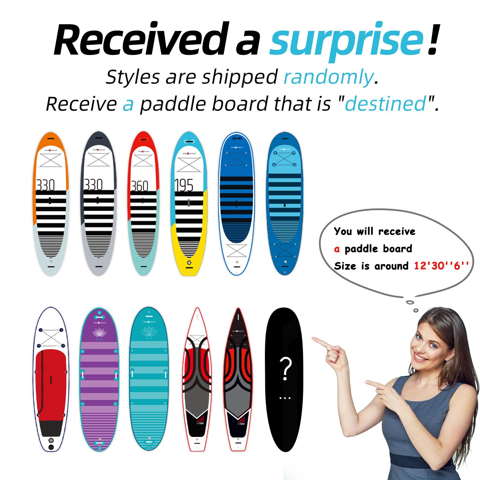 Inflatable Stand Up Paddle Board for Adults, with Accessories, Around 10'*30