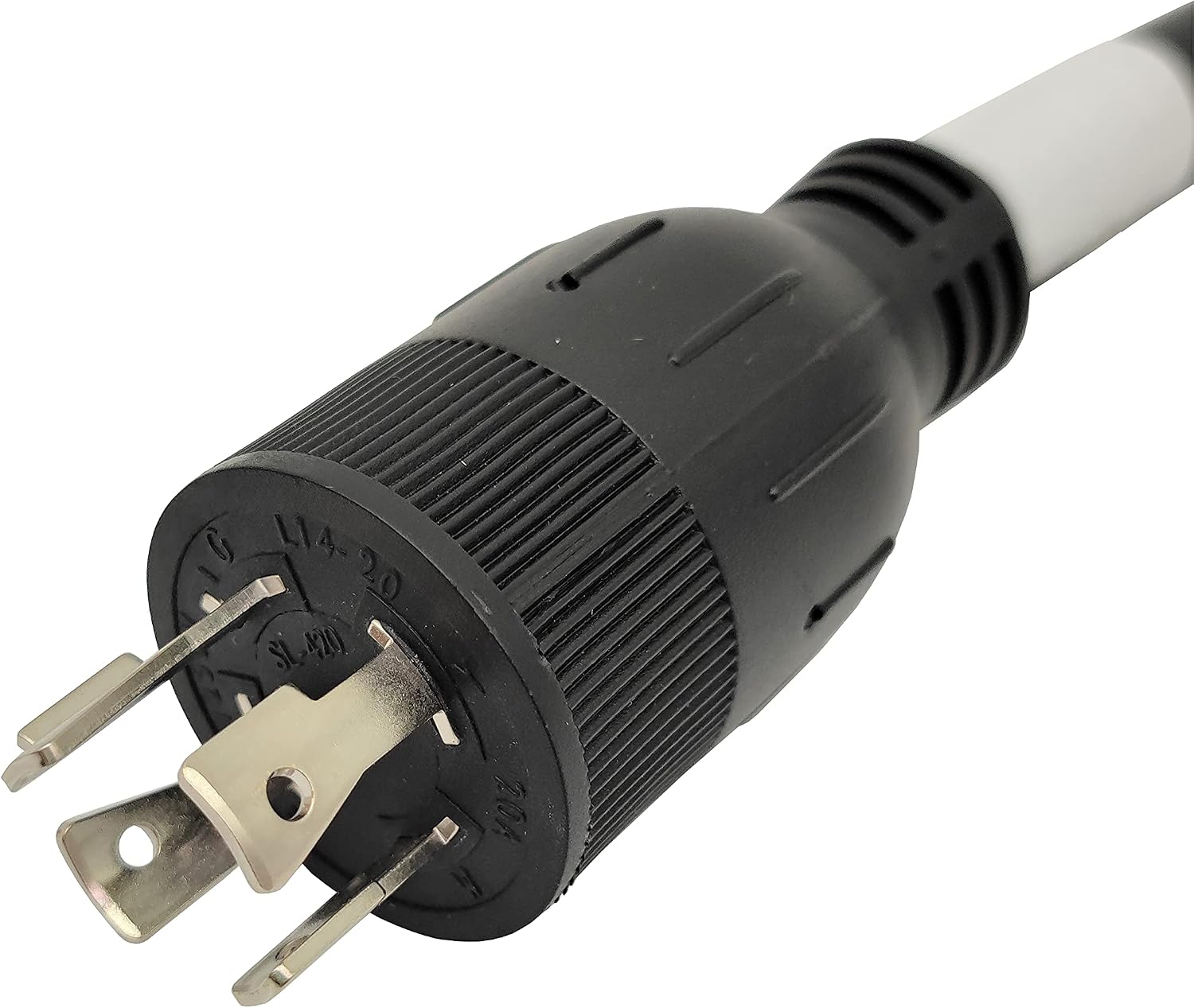 Parkworld 62657 Adapter Cord 4-Prong 20A Generator Locking Male Plug L14-20P to TT-30R RV 30A Female Receptacle 1 Feet