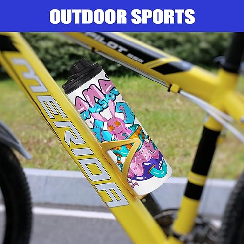 Miniatura 7 de Paquete de 30 botellas de agua para sublimación, botella deportiva de acero inoxidable de 20 onzas con asa, vaso en blanco con tapas y popotes, en