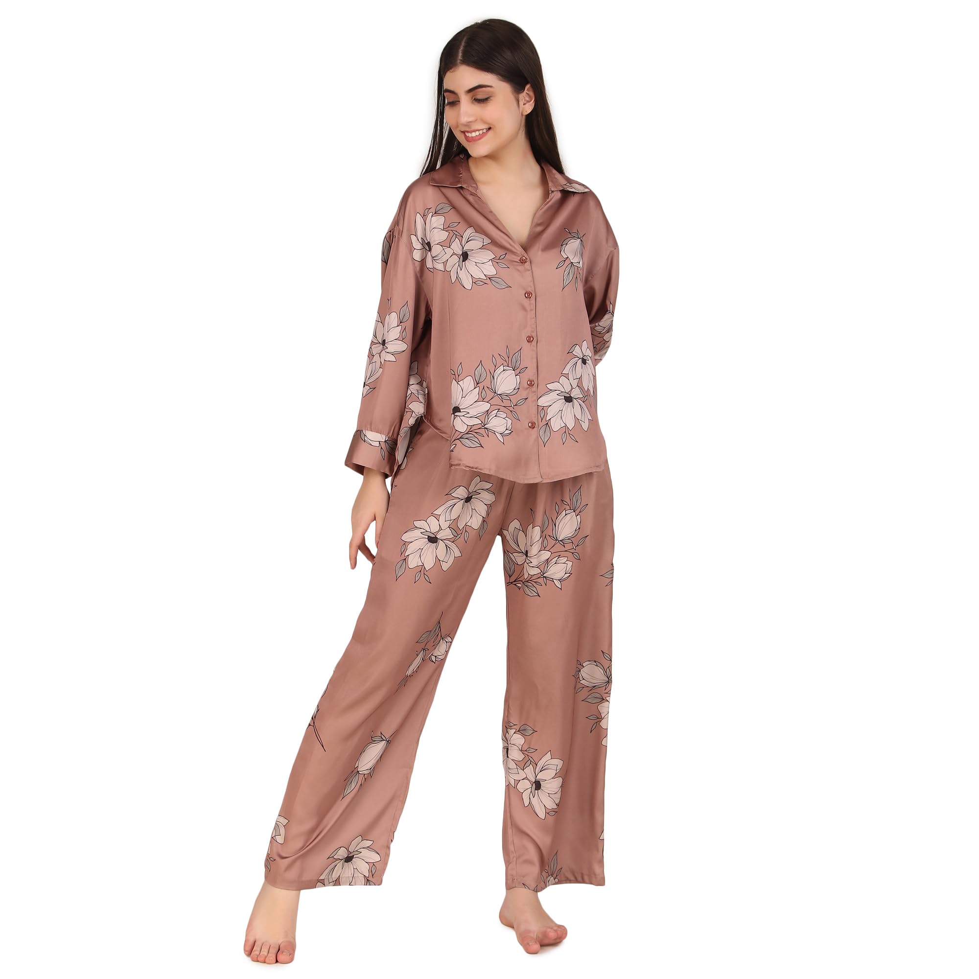 masha Women Oversized Pyjama Set/Night Suit Set-picture-11