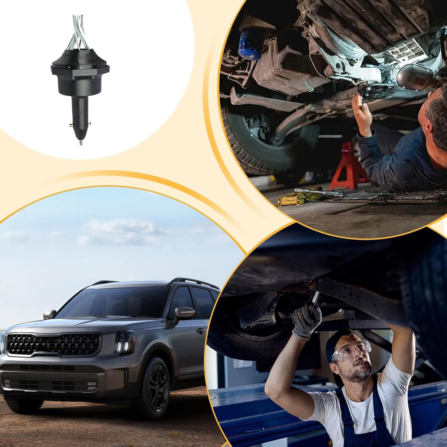 CVブート エキスパンダー ツール - アンチスリップ ボールケージ 取り付け取り外し装置,空気圧CV取り付け取り外し工具 | トレ