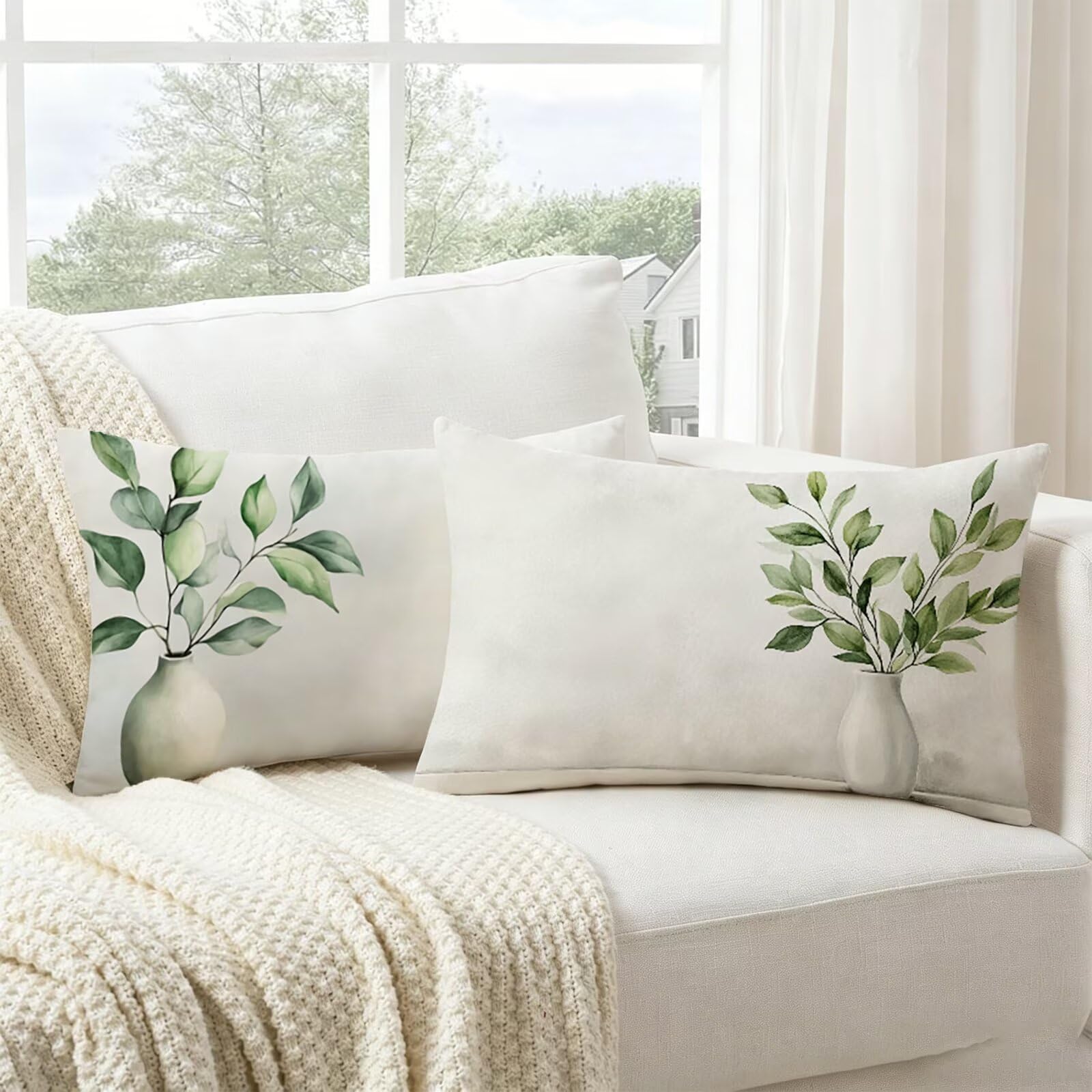 Housse coussin impermeable velours 40x80cm de qualite superieure pour canape