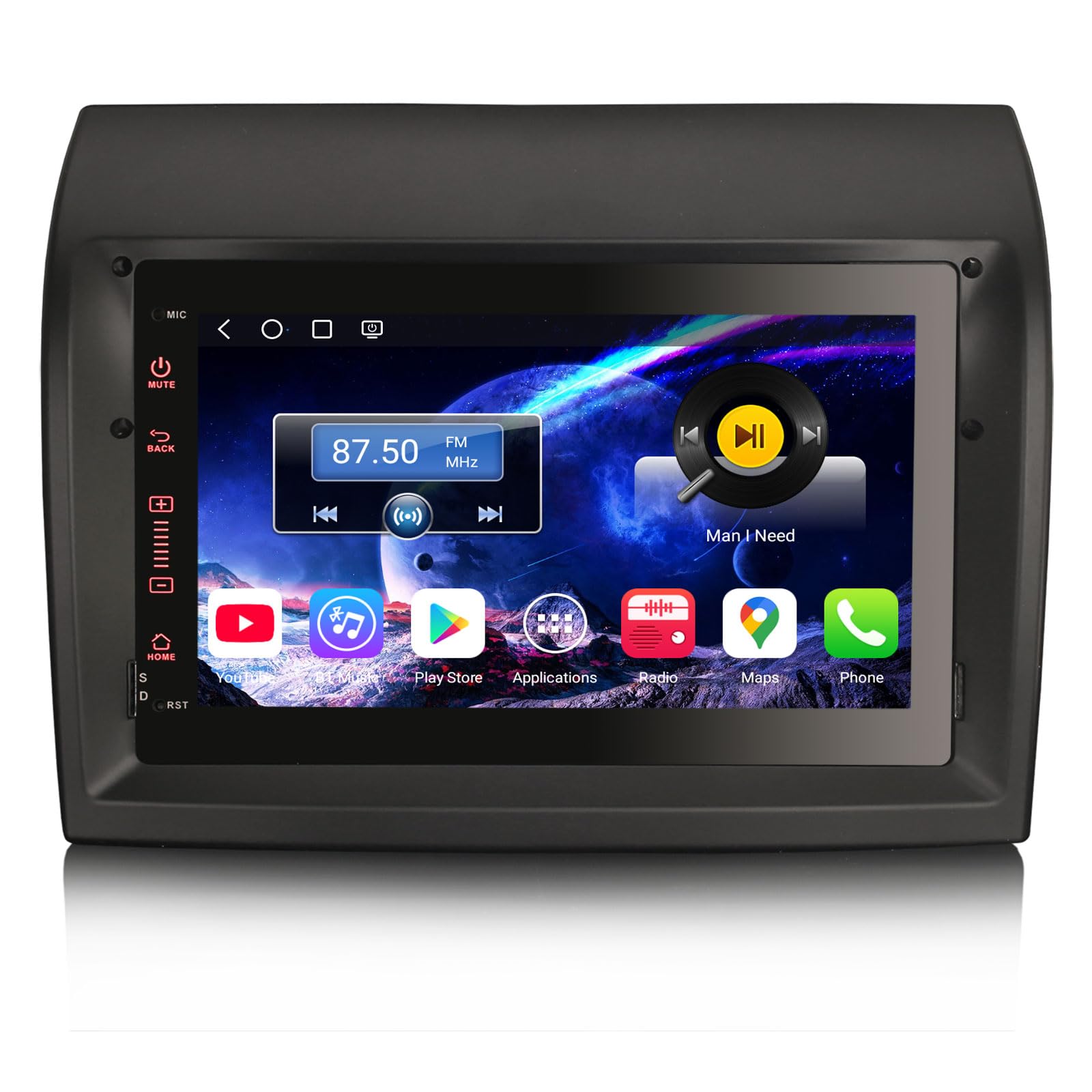 Erisin Qualcomm 8-Core Android 14 4GB+64GB GPS Navegación Estéreo de Automóvil para Fiat Ducato Citroen Jumper Peugeot Boxer 7" Radio Coche IPS CarPlay Android Auto Bluetooth 5.1 WiFi 4G DSP Canbus