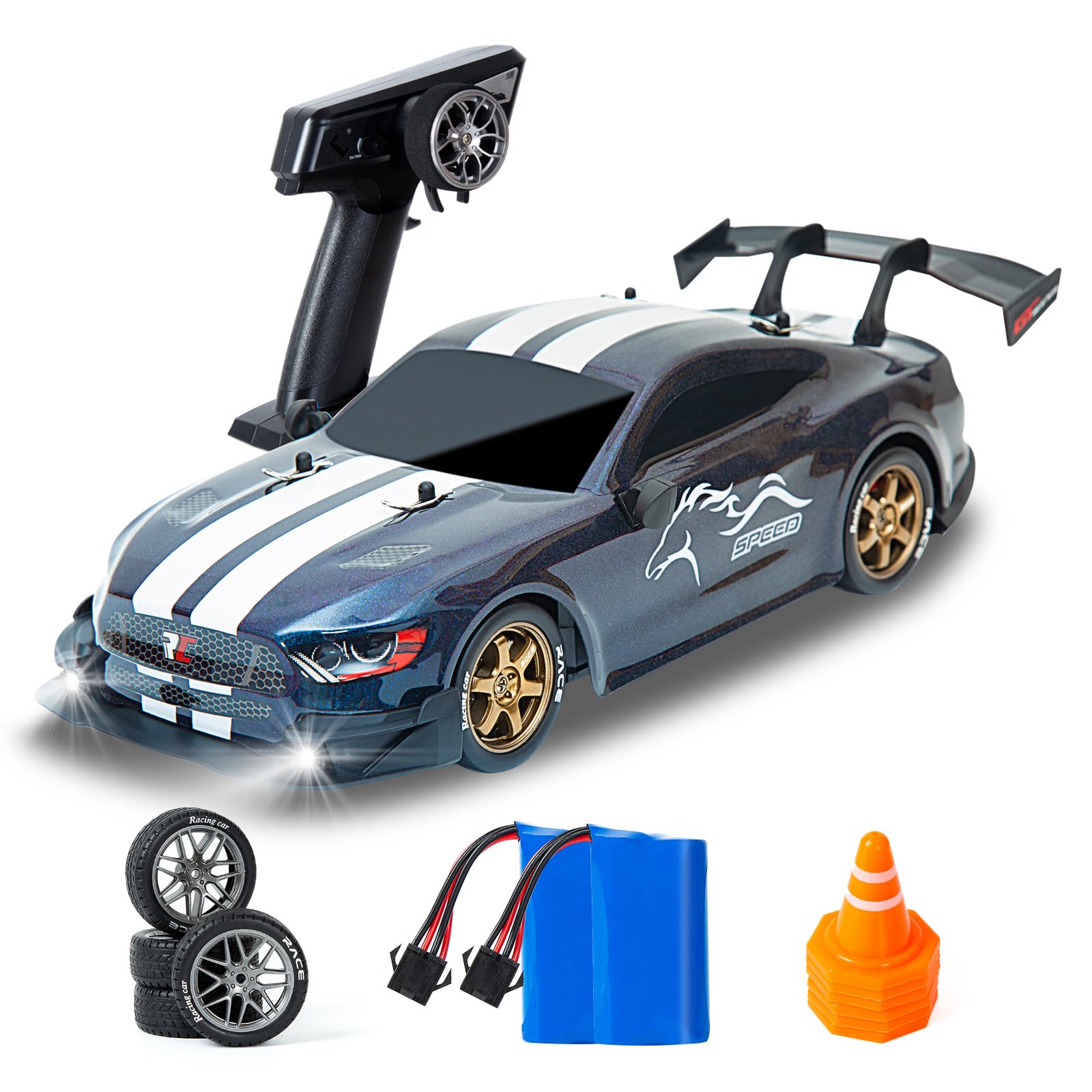 BORSTOYPRO RC Drift Car, 1:14 Remote Control Drift Car 4WD GT Drift RC Cars High Speed Racing Vehicle Drifting Cars with Proportional Throttle Toy for Adults Boys Kids