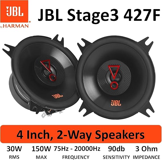 JBL Stage3 427F 4 in / 10 cm 2-Way Coaxial Car Speakers